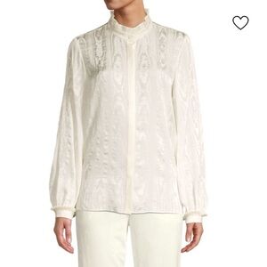 Kobi Halperin Sami Silk Button Down Top M